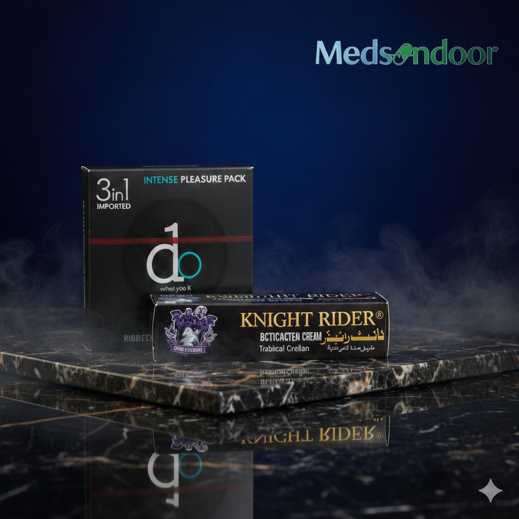 Ultimate Performance & Intense Pleasure Bundle – Knight Rider Delay Cream + Durex 3in1 Intense Pleasure Pack